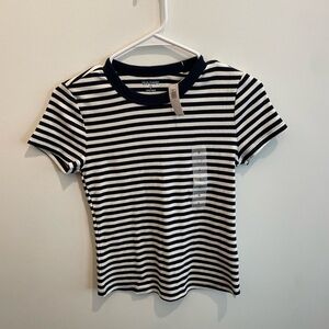 Striped Navy and White T-Shirt